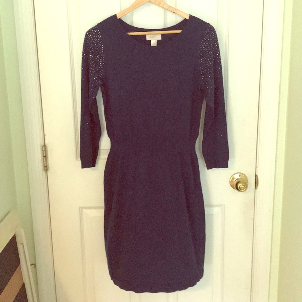 NWOT LOFT Crystal Sweater Dress
